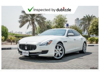 
                            
                            AED3174/month | 2016 Maserati Quattroporte S  3.0L | Warranty 2021 | Low mileage car
                            
                        