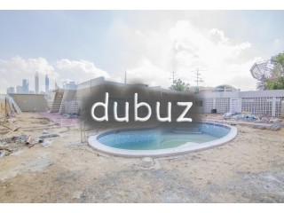 Single story villa with private pool and garden