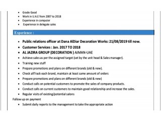 
                        مطلوب وظيفه سيلز او مندوب علاقات عامه                                            