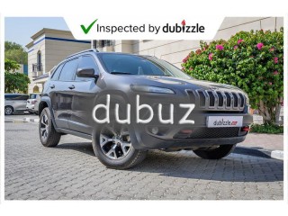 
                            
                            AED708/month | 2014 Jeep Cherokee Trailhawk 3.2L | Full Jeep Service History | GCC Specs
                            
                        