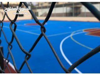 
                        تجهيز ارضيات ملاعب كرة السلة ،التنس الارضي، متعدد الاغراض                                            