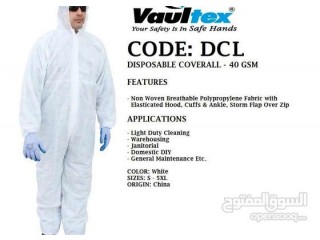 
                        DISPOSABLE COVERALL AVAILABLE 30 and 40 gsm                                            