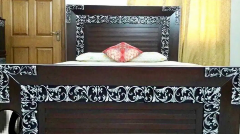 silver-work-bed-set-work-with-dark-brown-dressing-side-tvles-big-0