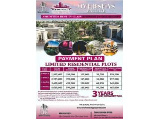Overseas Enclave 10 Marla Plot 5% off 3 Yr Installment New Metro City